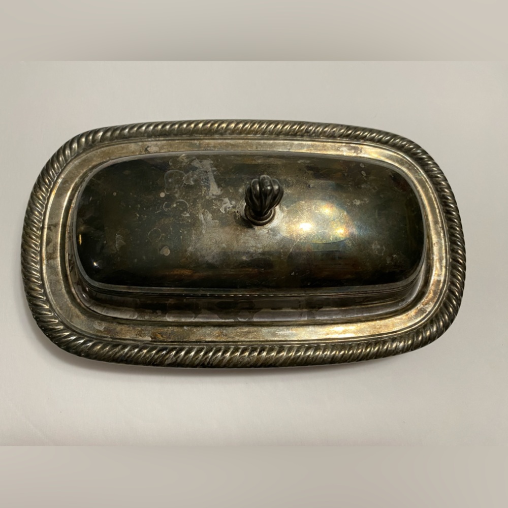 Vintage WM Rogers Silver-Plated Butter Dish